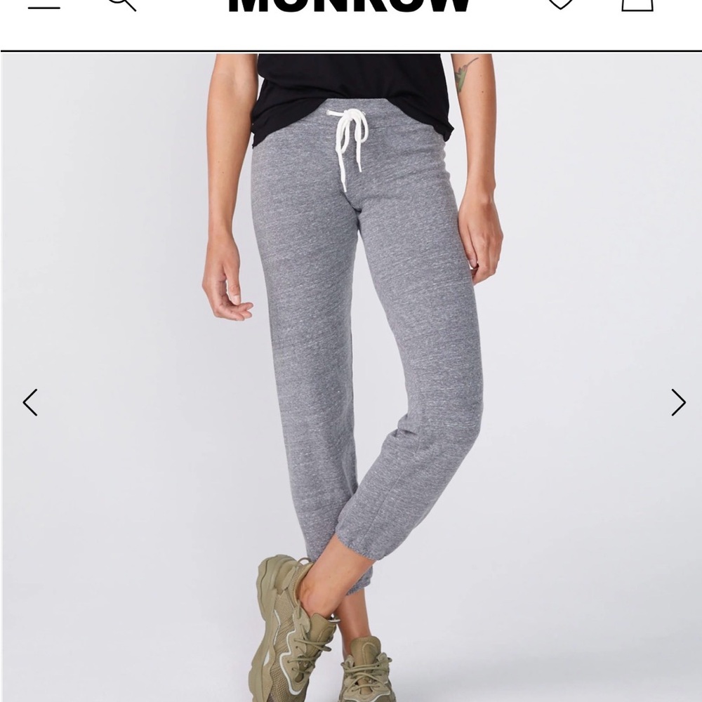 Monrow Gray Drawstring Sweatpants - image 2